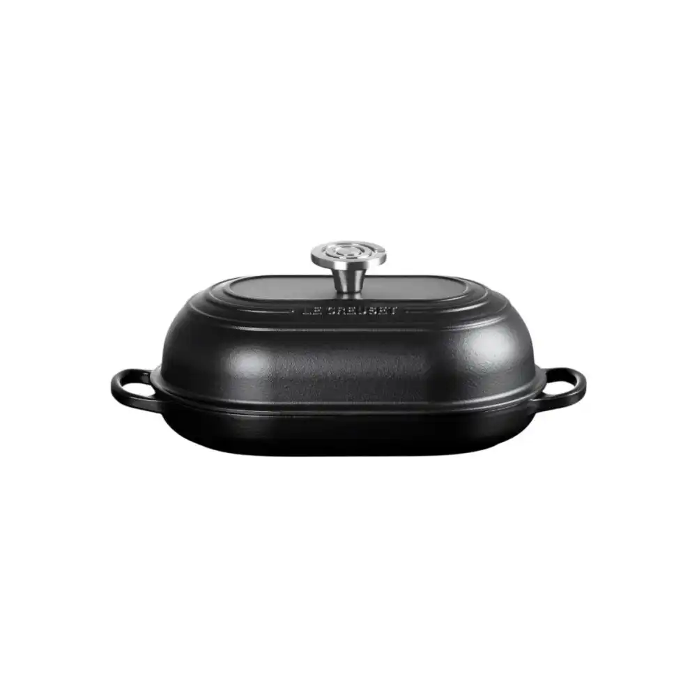 Alternative view of Le Creuset Signature 11.5" Oval Bread Oven with Crucible Stainless Steel Knob | Licorice