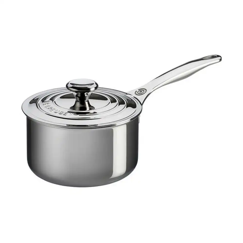 Le Creuset Signature Stainless Steel 2-Quart Saucepan with Lid