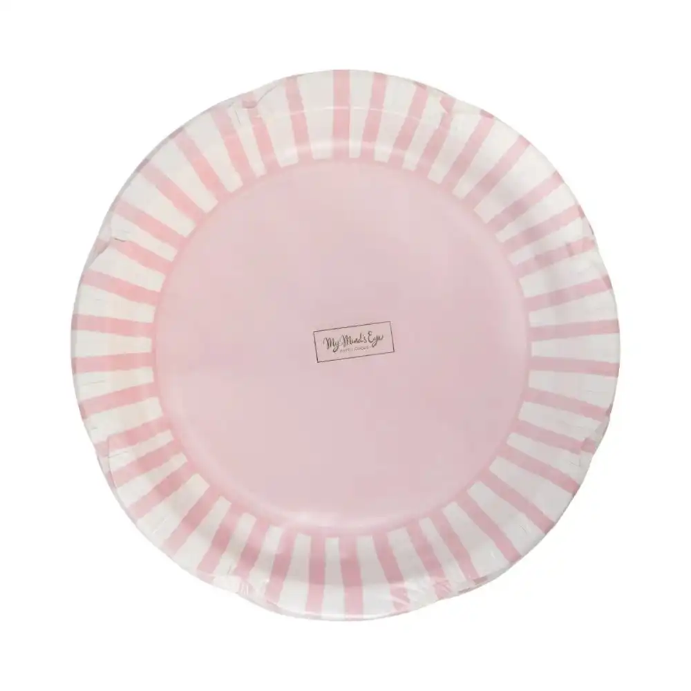 Alternative view of My Mind's Eye 8-Piece 9" Scallops Paper Plates | Pink