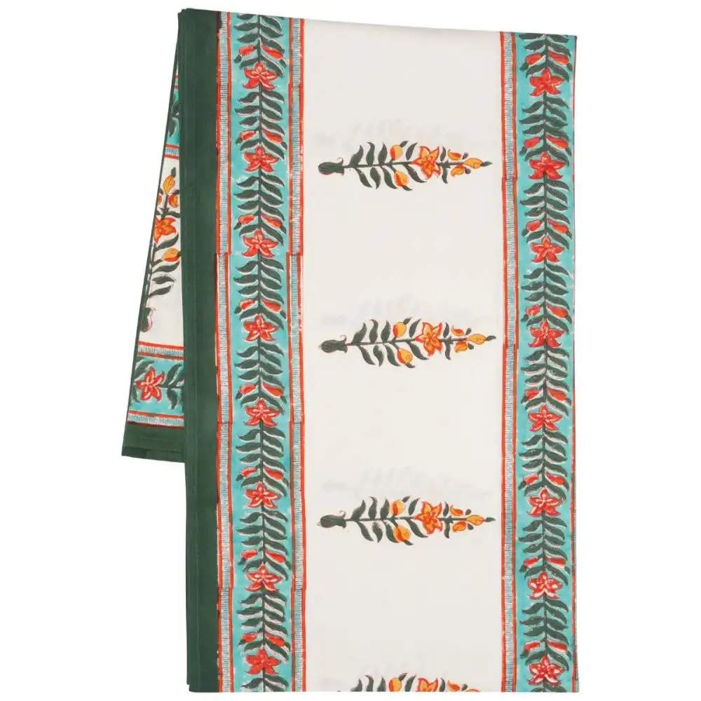 Alternative view of Danica Heirloom 60" x 90" Block Print Tablecloth | Marigold
