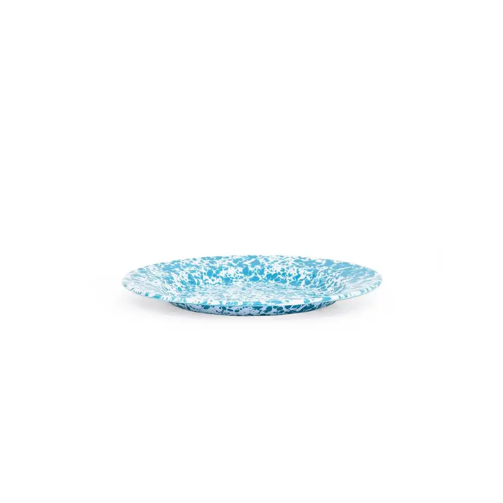 Alternative view of Crow Canyon 10.25" Dinner Plate | Turquoise Splatter