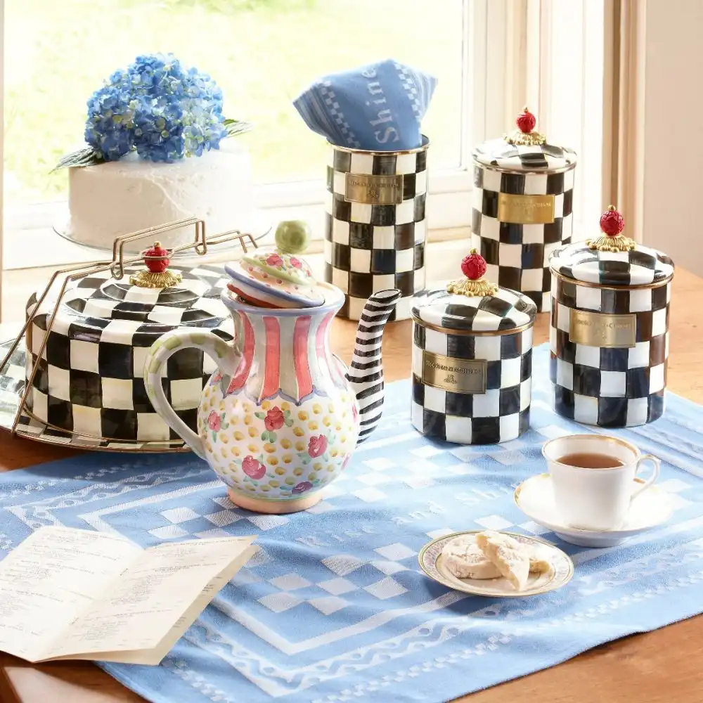 Alternative view of MacKenzie-Childs Courtly Check 1.5 Qt. Medium Canister