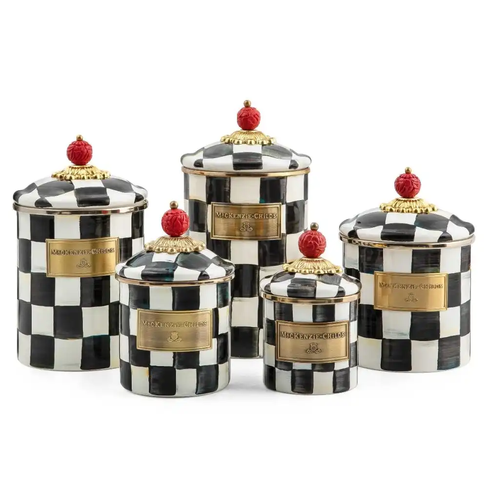 Alternative view of MacKenzie-Childs Courtly Check 38oz Small Canister