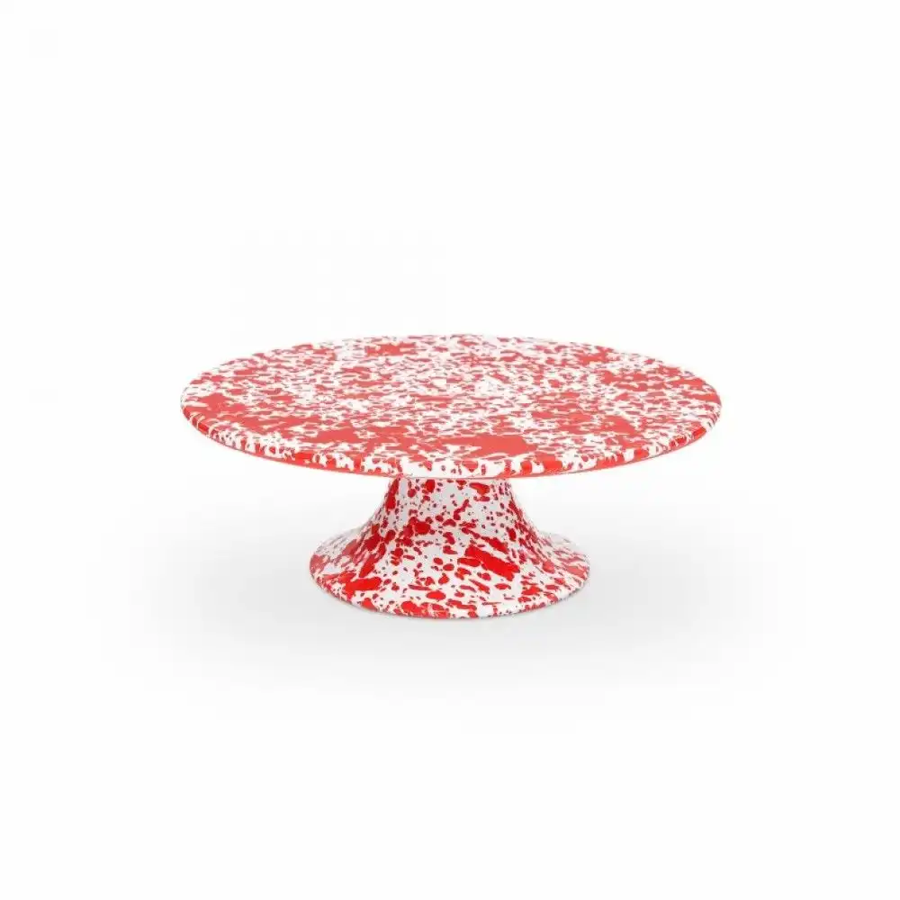 Crow Canyon 11" Cake Stand | Red Splatter