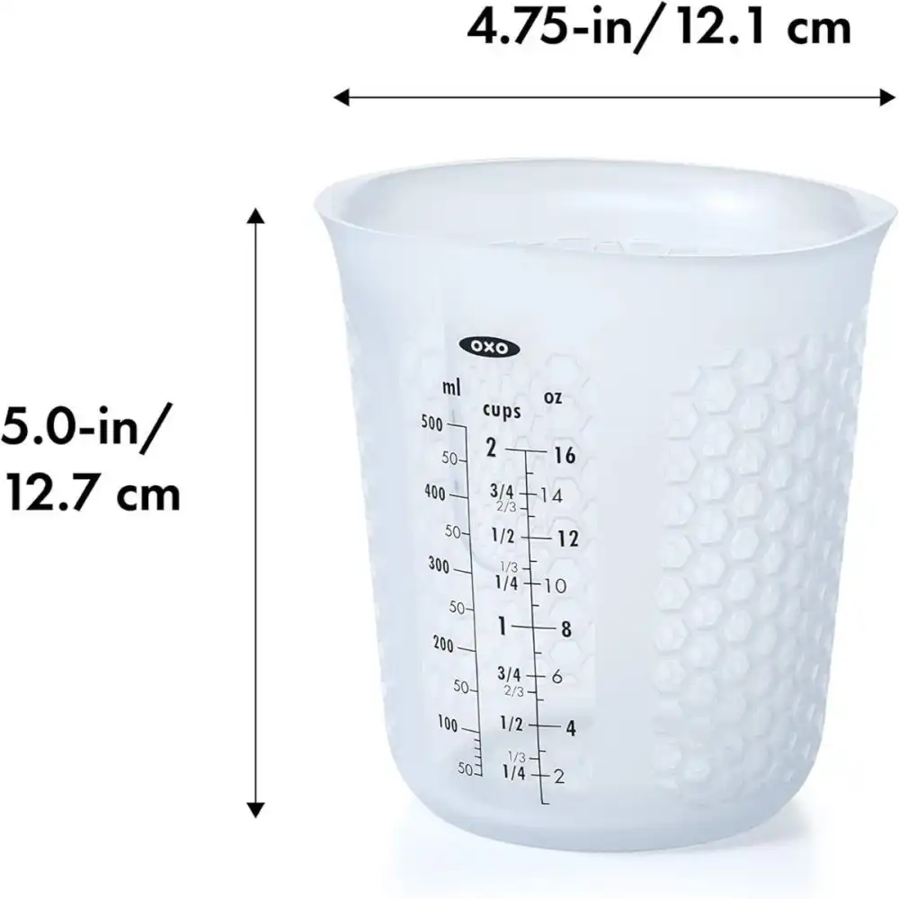 Alternative view of OXO 2-Cup Squeeze & Pour Silicone Measuring Cup