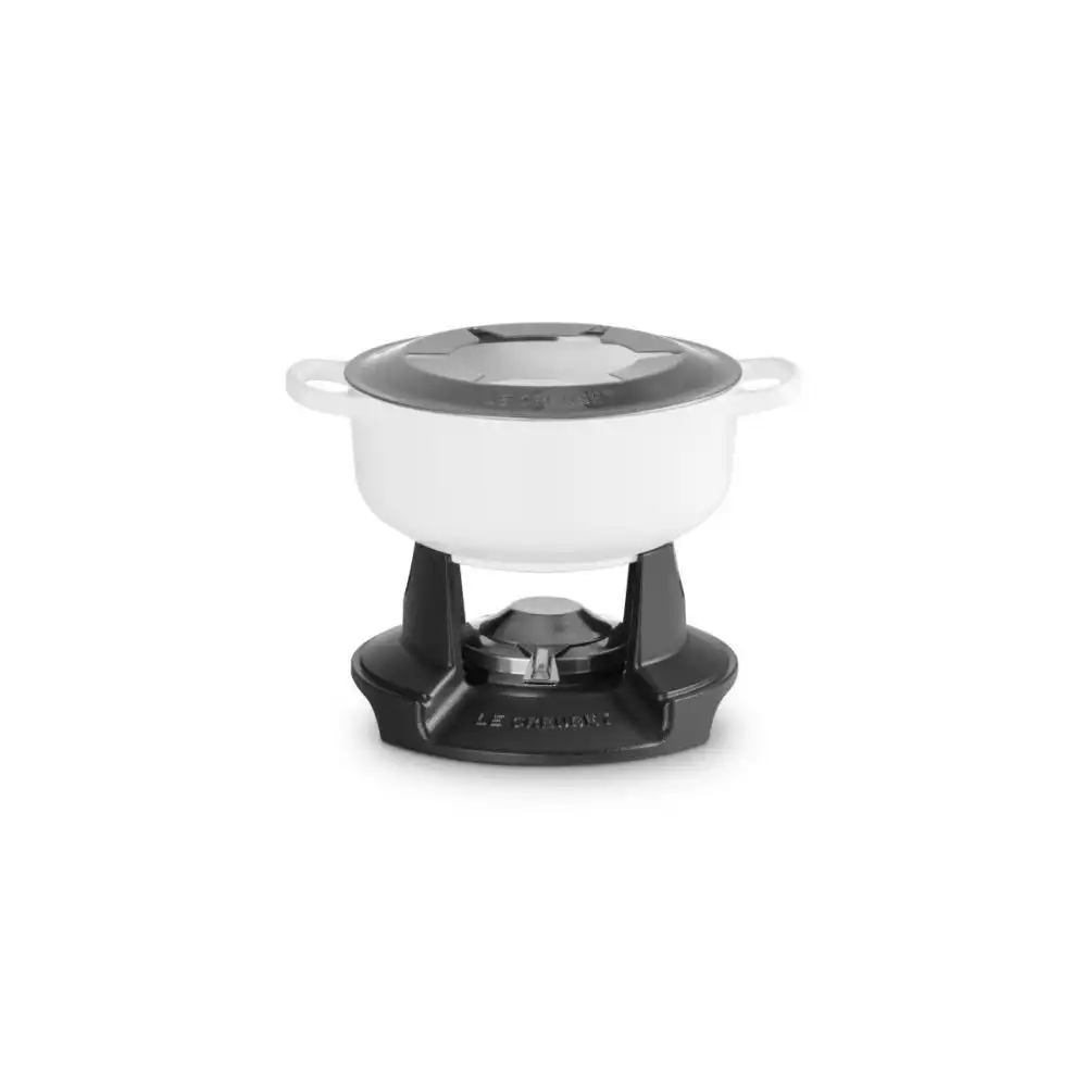 Alternative view of Le Creuset Alpine Signature Round 2.5 Qt. Fondue Set | White