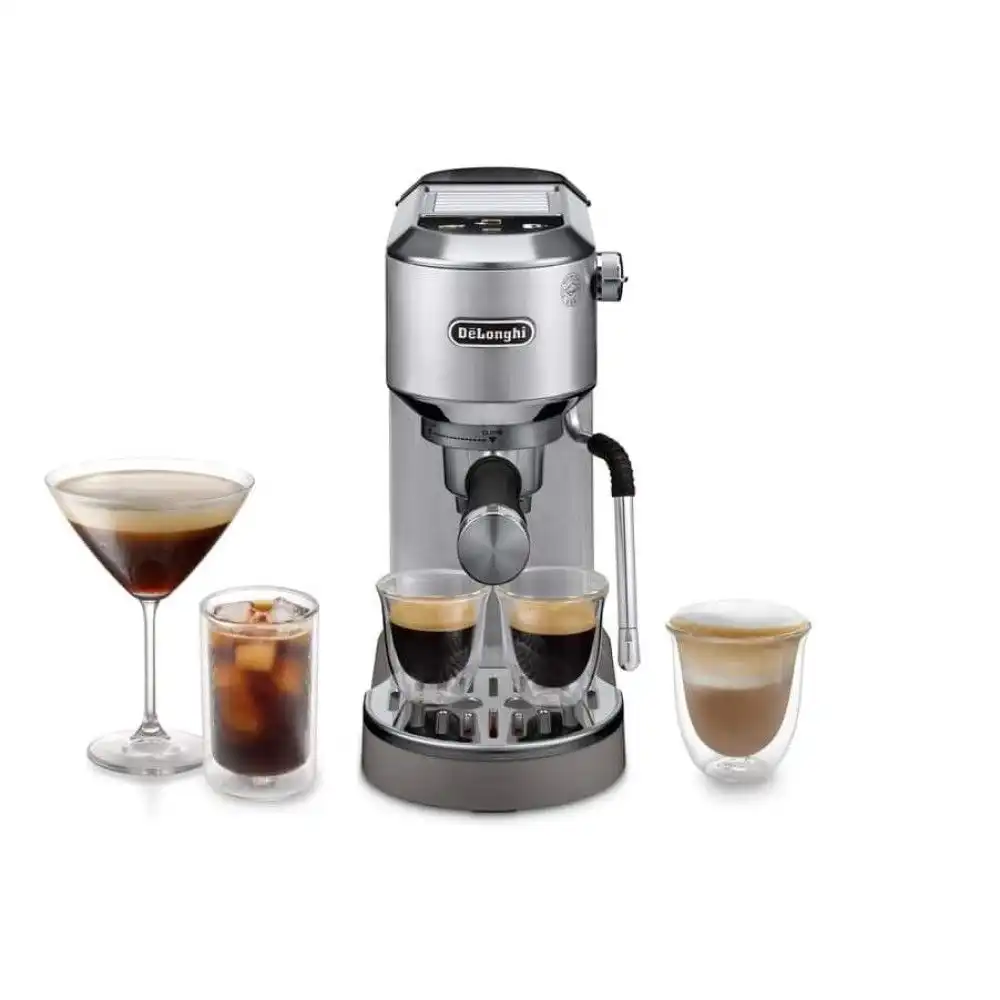 De'Longhi Dedica Duo Espresso Machine with Cold Brew & Frothing Wand | Stainless Steel