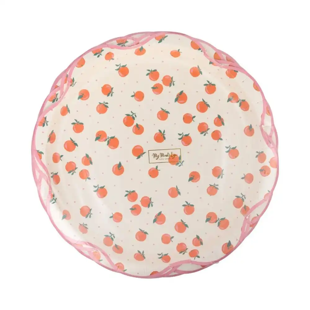 Alternative view of My Mind's Eye 8-Piece 10" Oranges Paper Plates