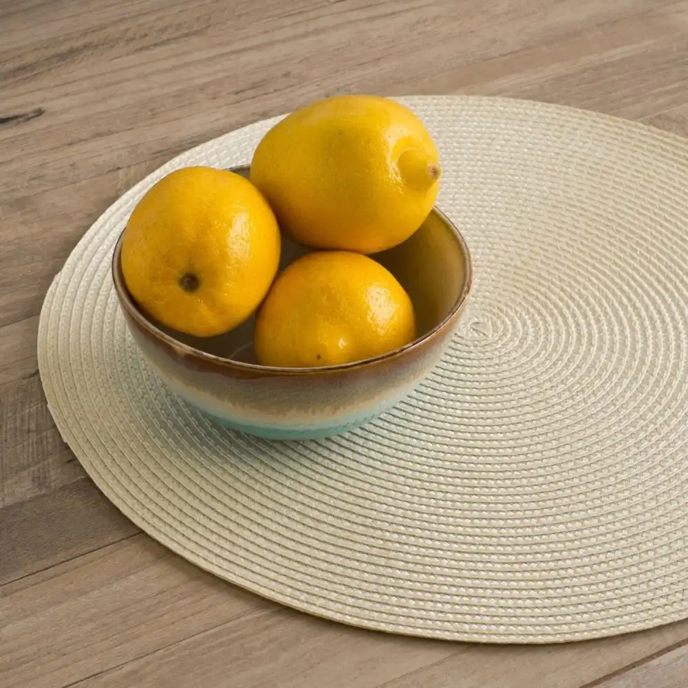 Alternative view of Now Designs by Danica 15" Disko Placemat | Ivory