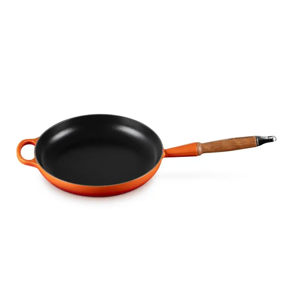 Alternative view of Le Creuset Alpine Collection 10.25" Round Fry Pan with Wood Handle | Flame