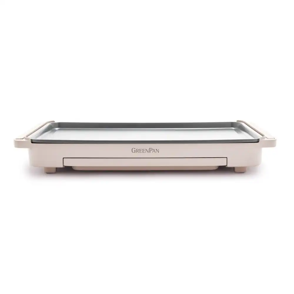 Alternative view of GreenPan Advanced Griddle with Warming Drawer | Clay