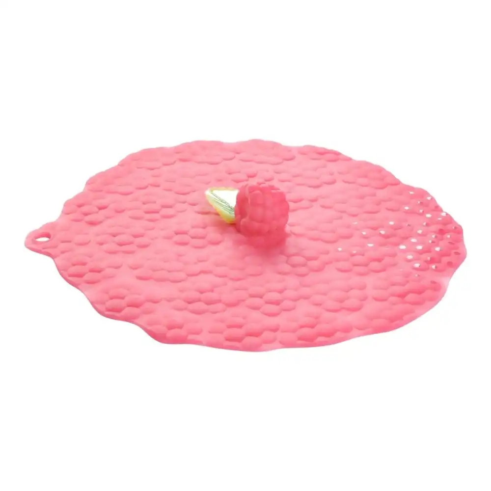 Alternative view of Charles Viancin Raspberry Silicone Lid | 11"