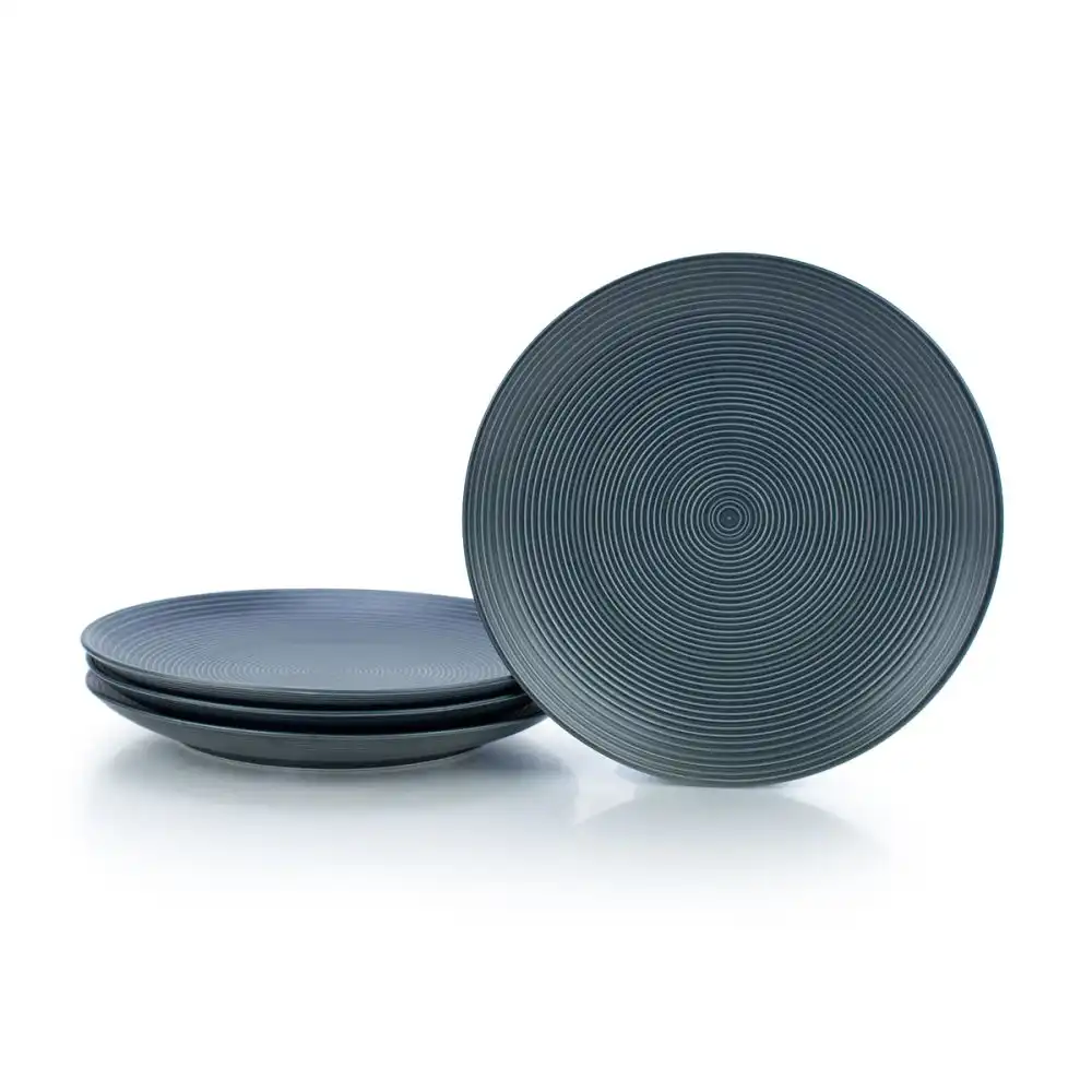 Everything Kitchens Deep Matte 10.5" Dinner Plates (Set of 4) | Charcoal