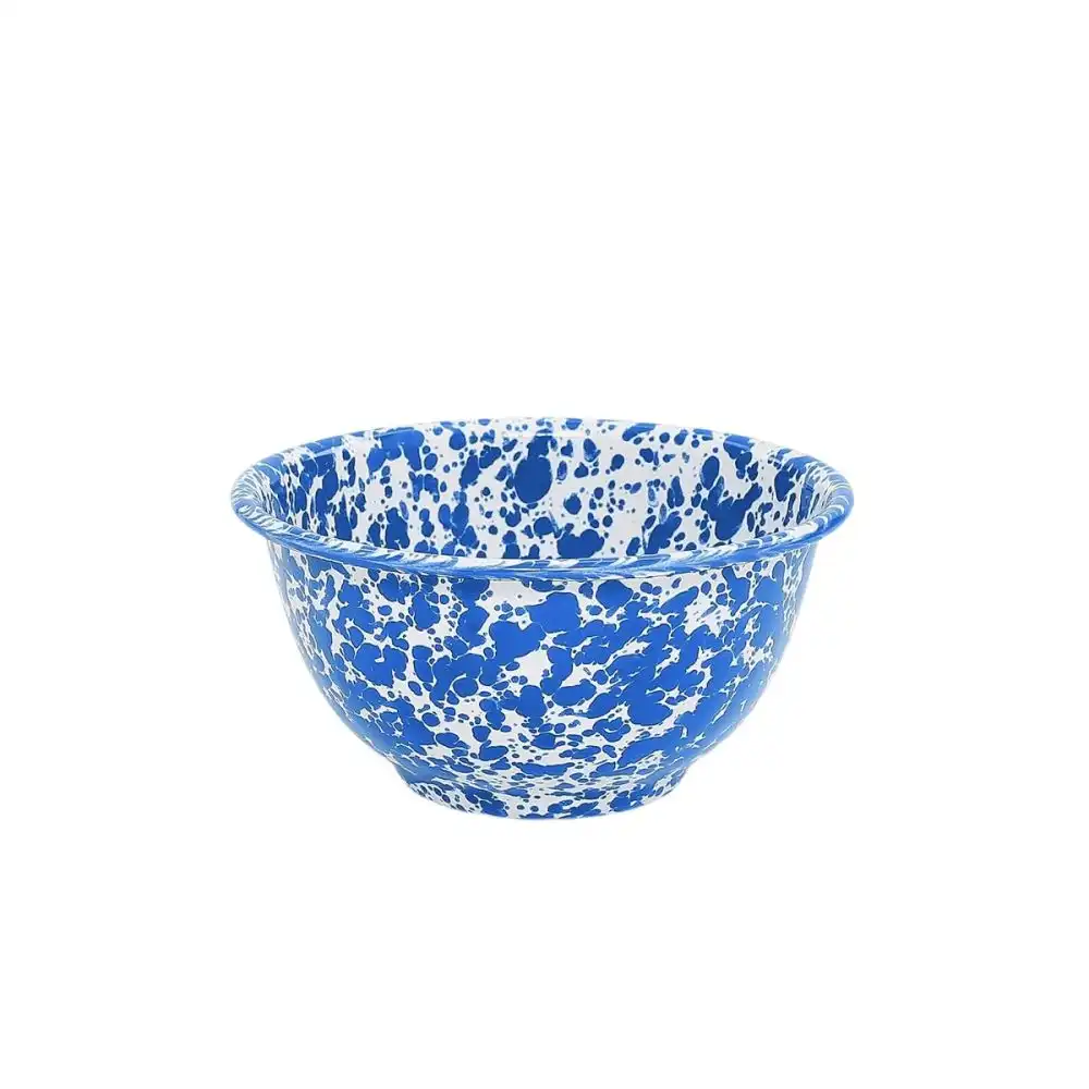 Crow Canyon 14oz Small Footed Bowl | Blue Splatter