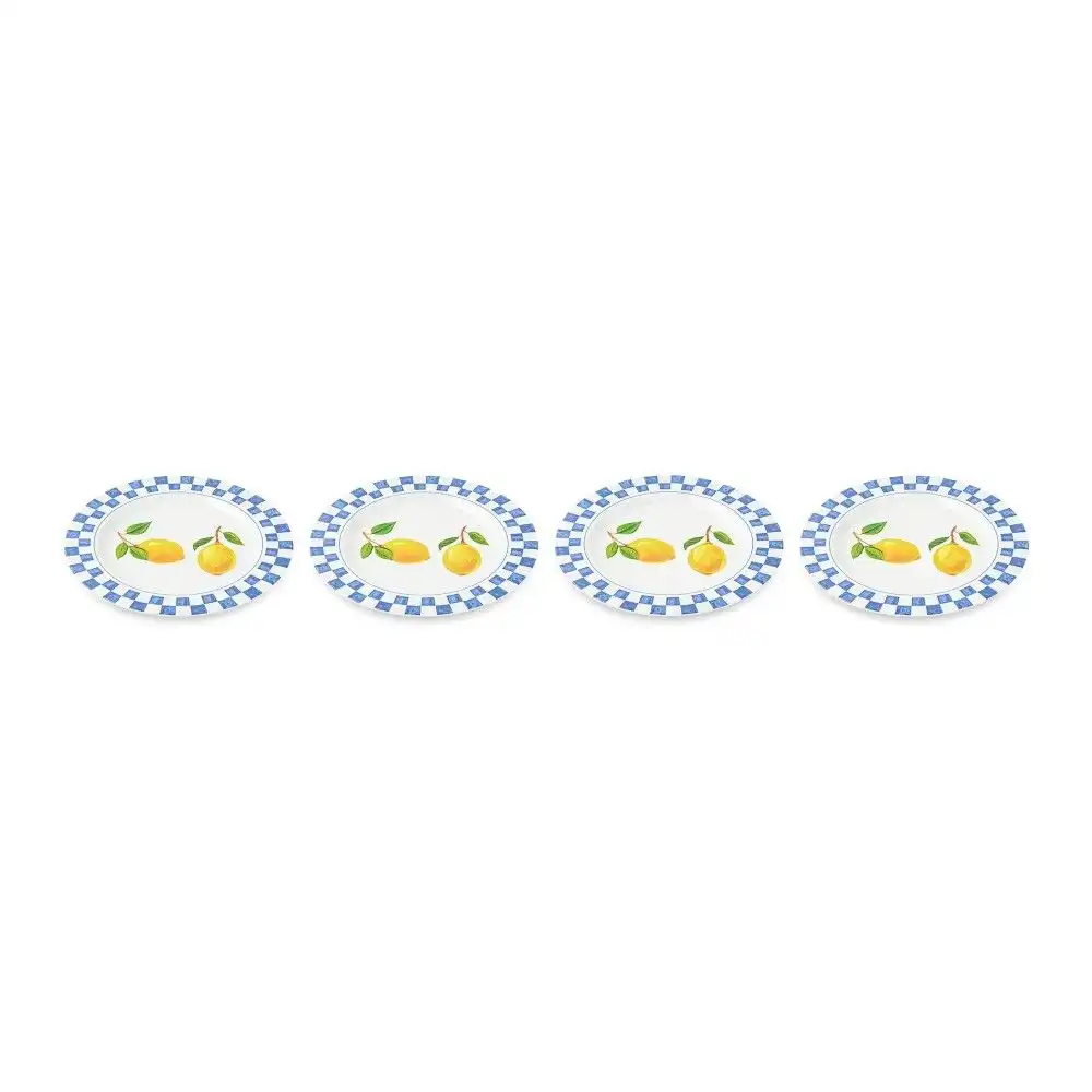 Alternative view of Core Home Lemon Check 11" Melamine Dinner Plates | 4-Piece