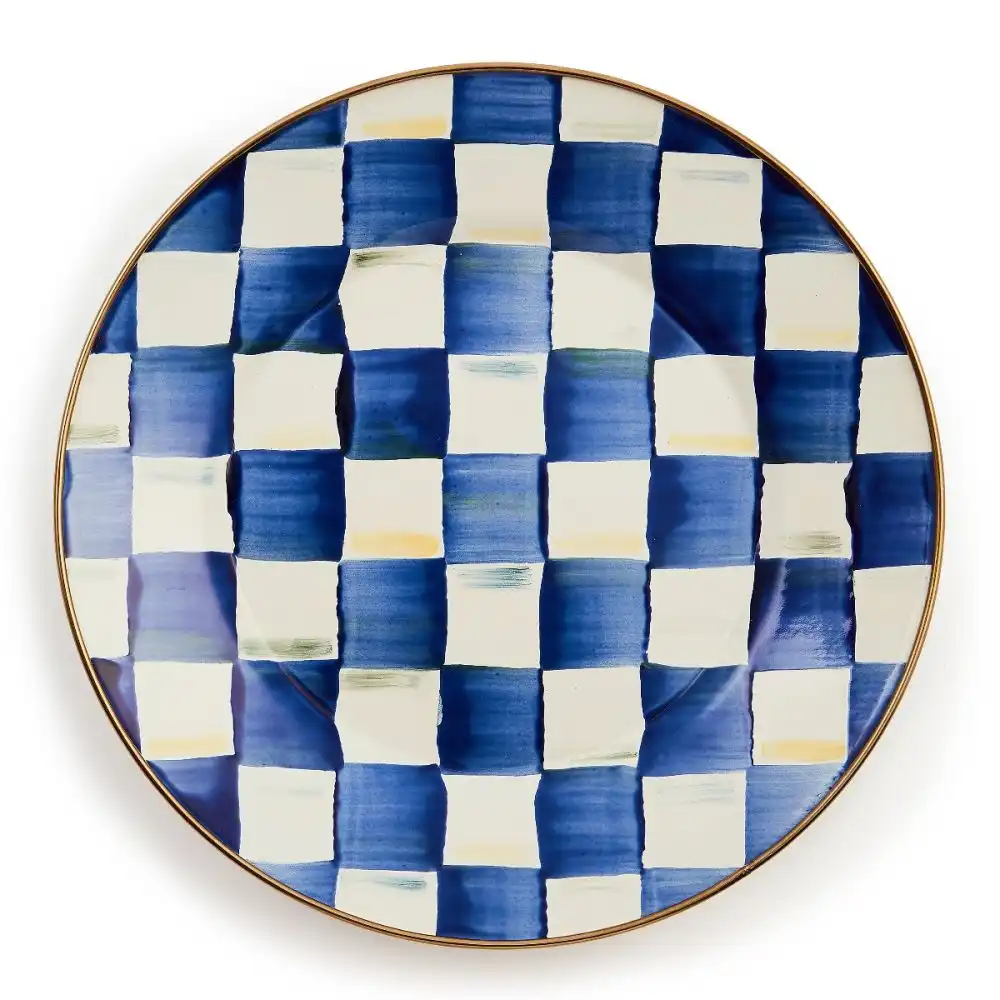 MacKenzie-Childs Royal Check 10" Dinner Plate