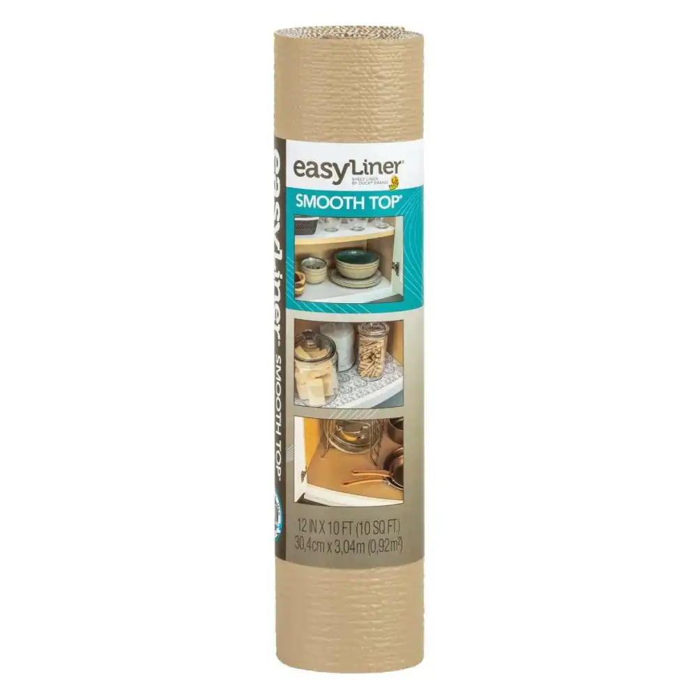 Duck Brand Easy Liner Smooth Top 12" x 10' Shelf Liner | Taupe
