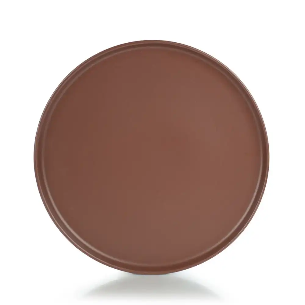 Alternative view of Everything Kitchens Modern Flat 11" Dinner/Charger Plates (Set of 4) | Brown