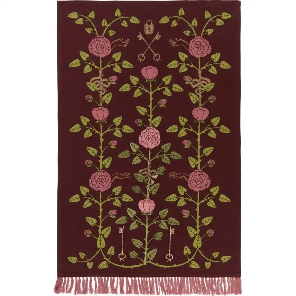 Danica Studio Embroidered Dishtowel | Rose Briar