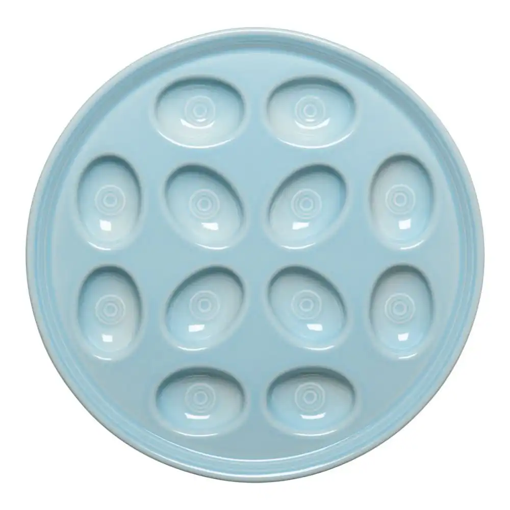 Fiesta® 11.25" Round Egg Serving Platter | Sky