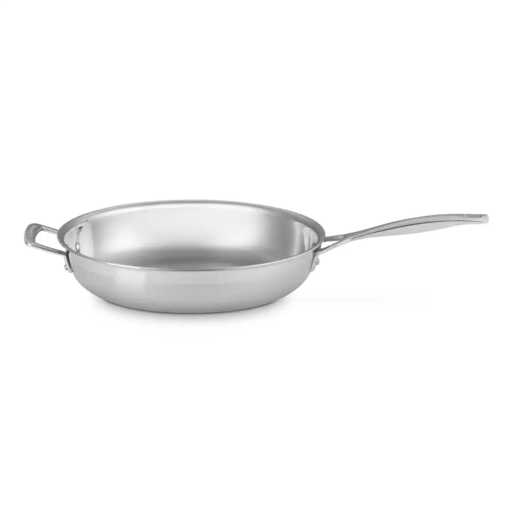 Le Creuset Classic Stainless Steel 12" Shallow Round Fry Pan