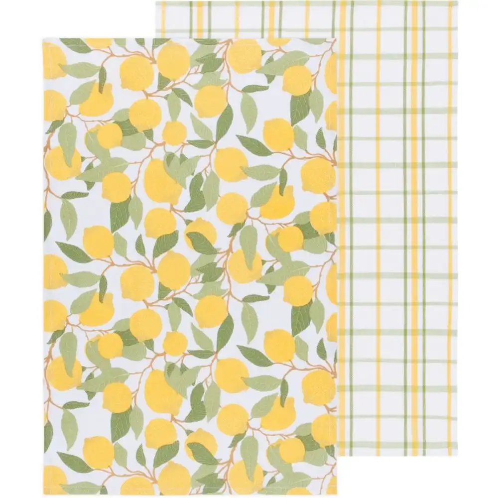 Now Designs by Danica 18" x 28" Printed Dishtowels (Set of 2) | Lemons