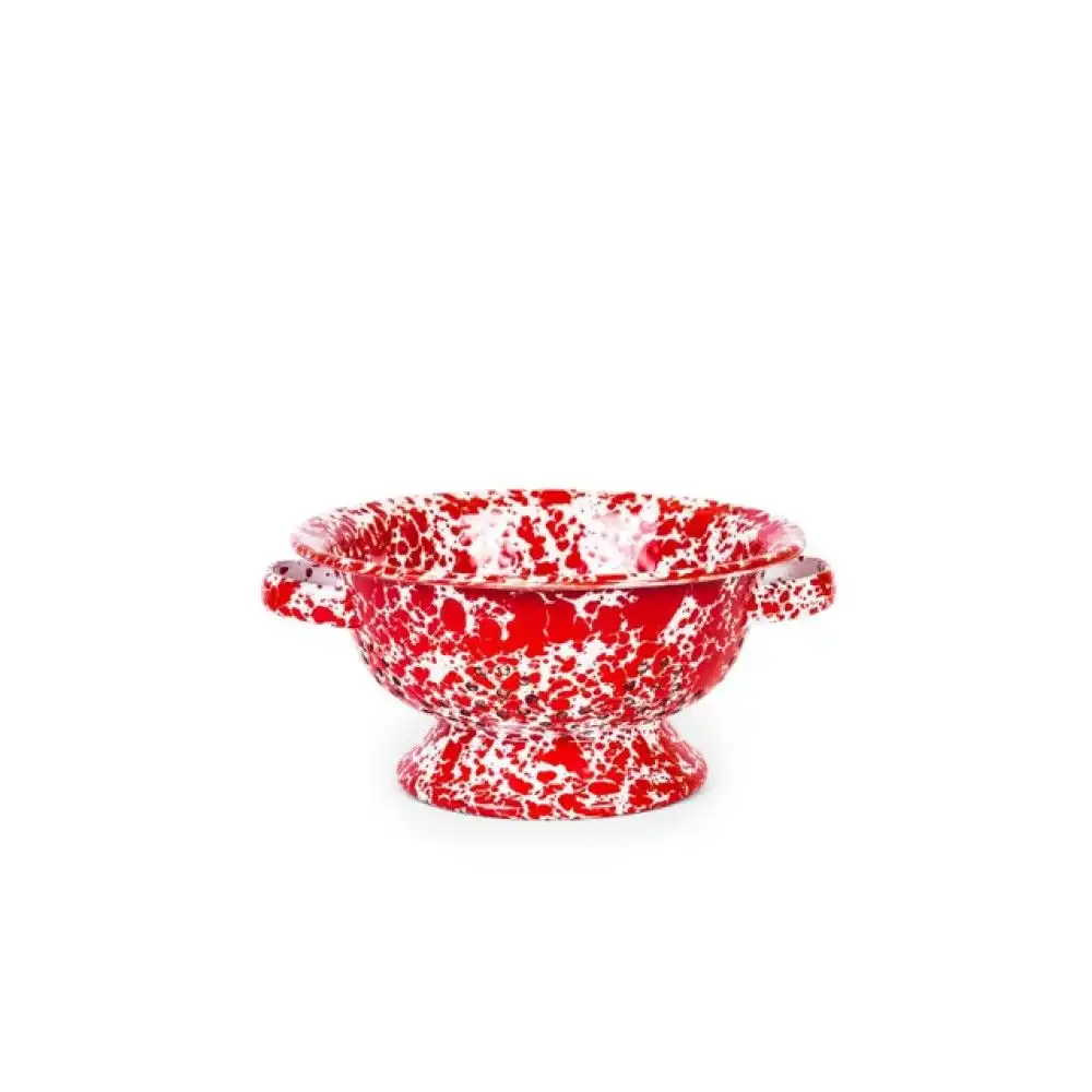 Crow Canyon 1qt Berry Colander | Red Splatter