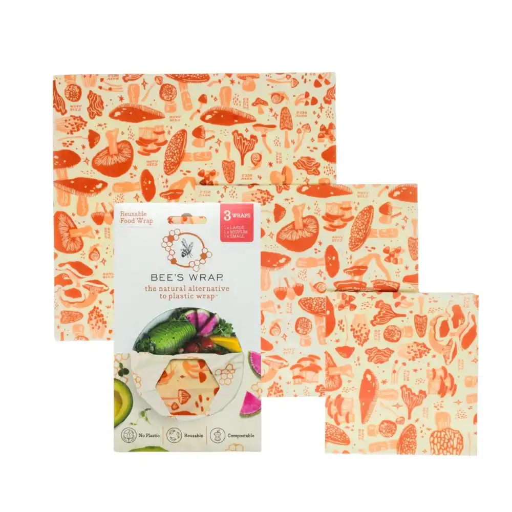 Bee's Wrap 3-Piece Food Wrap Set | Mushroom Magic (Assorted)