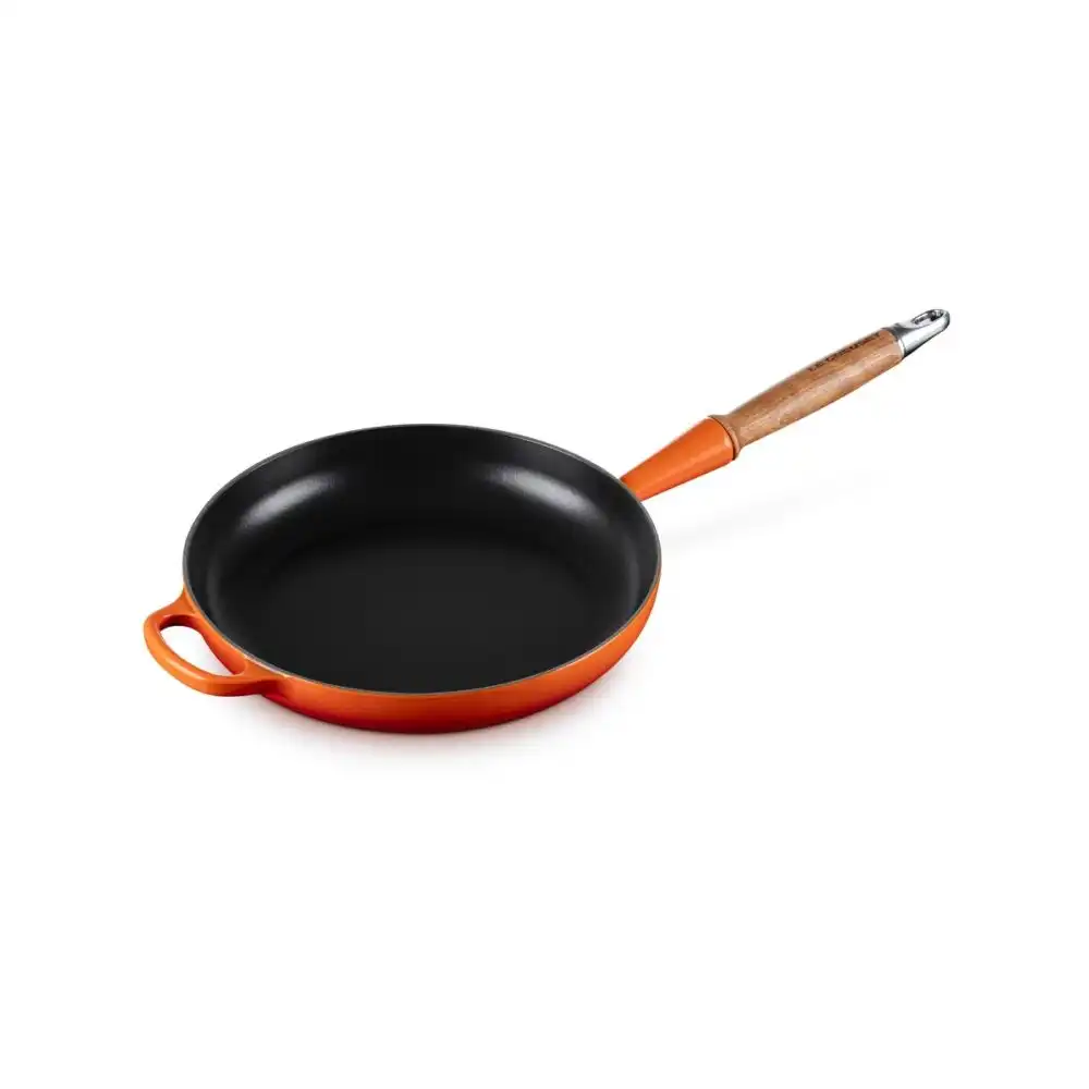 Le Creuset Alpine Collection 10.25" Round Fry Pan with Wood Handle | Flame