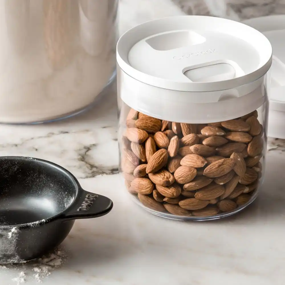 Alternative view of Click Clack 0.6-Quart Round Pantry Canister | White