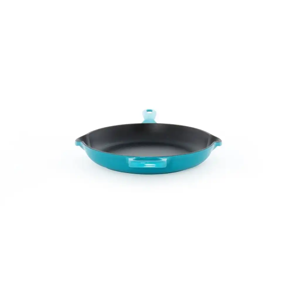 Alternative view of Chantal 10" Round Cast Iron Fry Pan | Sea Blue