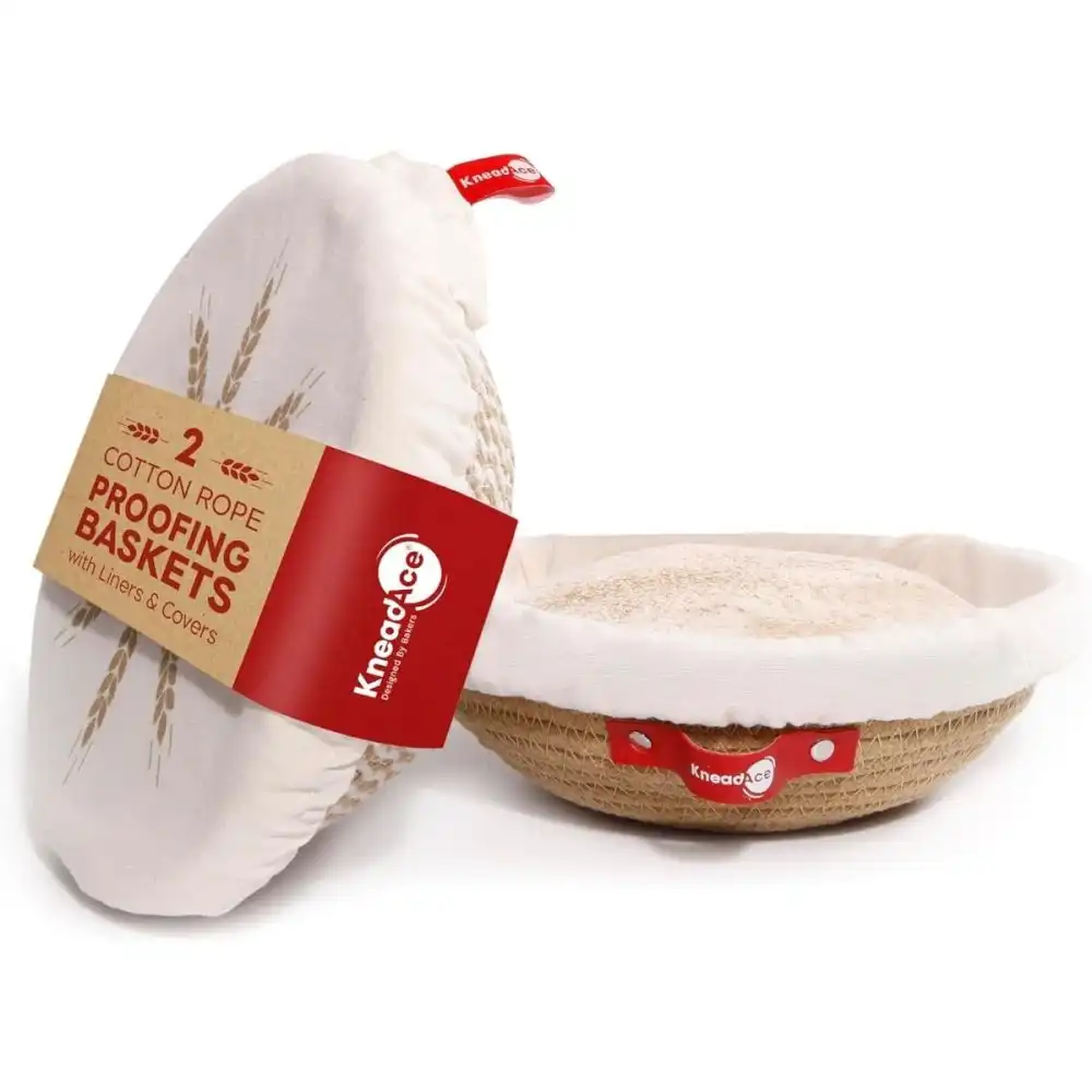 KneadAce Round Cotton Rope Proofing Baskets Set