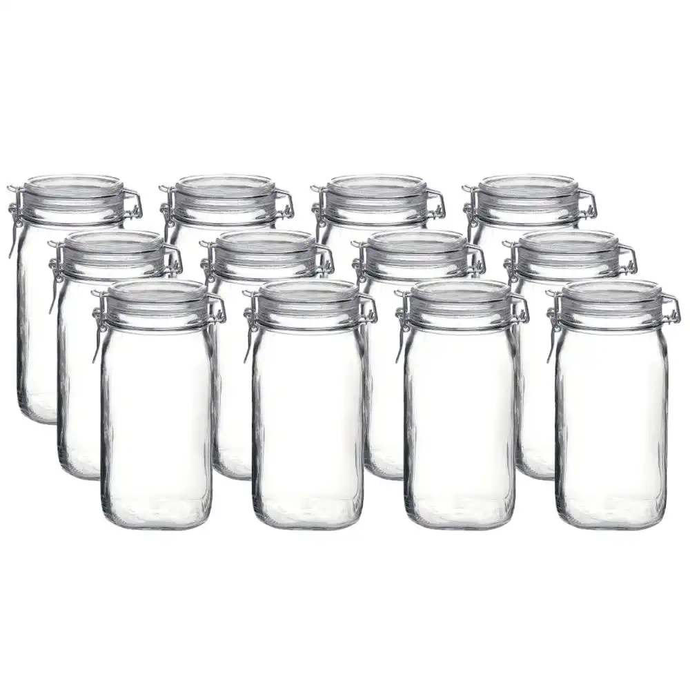 Bormioli Rocco Fido Swing Top Canning Jars (Set of 12) | 50.75oz (1.5L)