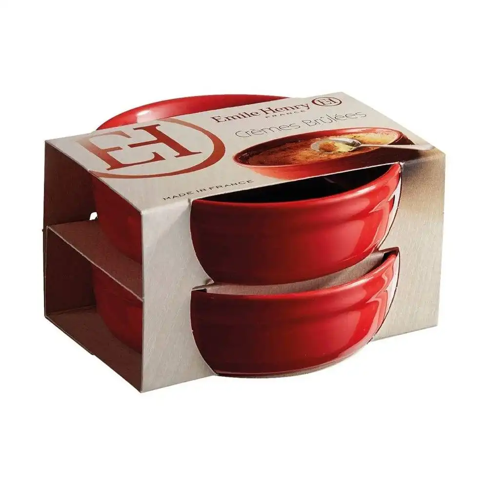 Alternative view of Emile Henry 5" x 1.5" Creme Brulee Dishes (Set of 2) | Burgundy