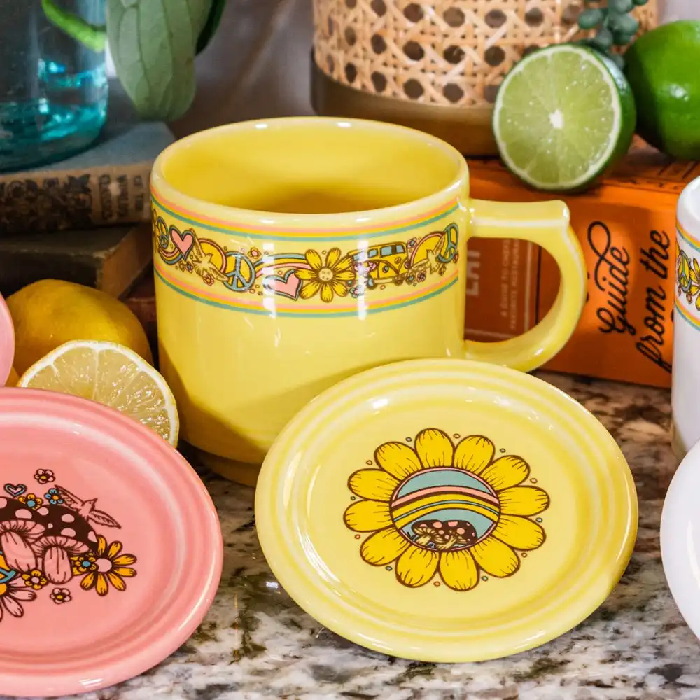 Alternative view of Fiesta® 16oz Stackable Mug | Peace & Love (Sunflower)
