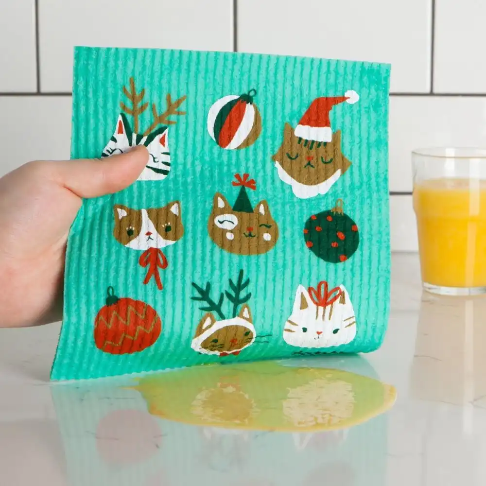 Alternative view of Ecologie by Danica Swedish Sponge Dish Cloth | Let It Meow