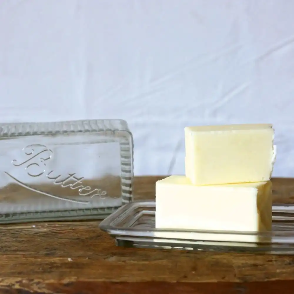 Alternative view of Creative Co-Op Pressed Glass Butter Dish