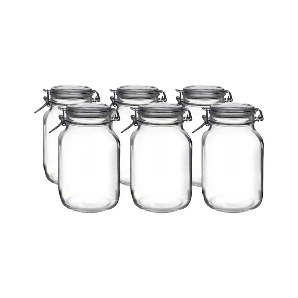 Bormioli Rocco Fido Swing Top Canning Jars (Set of 6) | 67.75oz (2L)
