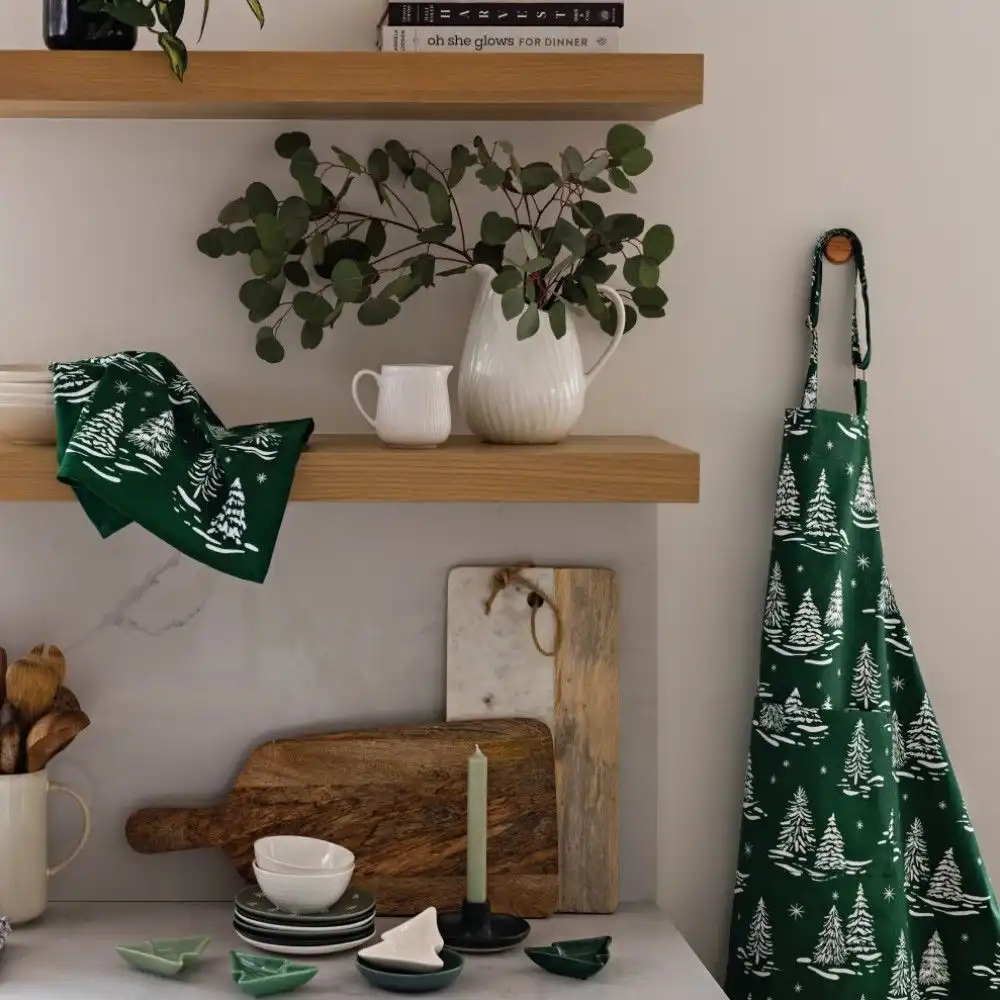 Alternative view of Now Designs by Danica Christmas Apron | Winter Frost