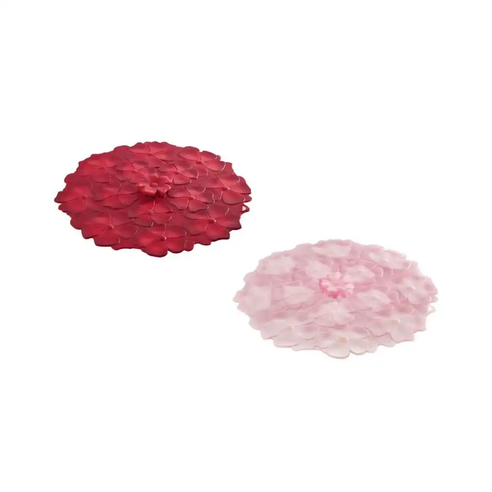 Alternative view of Charles Viancin Silicone Geranium Drink Covers | 2-Piece Set