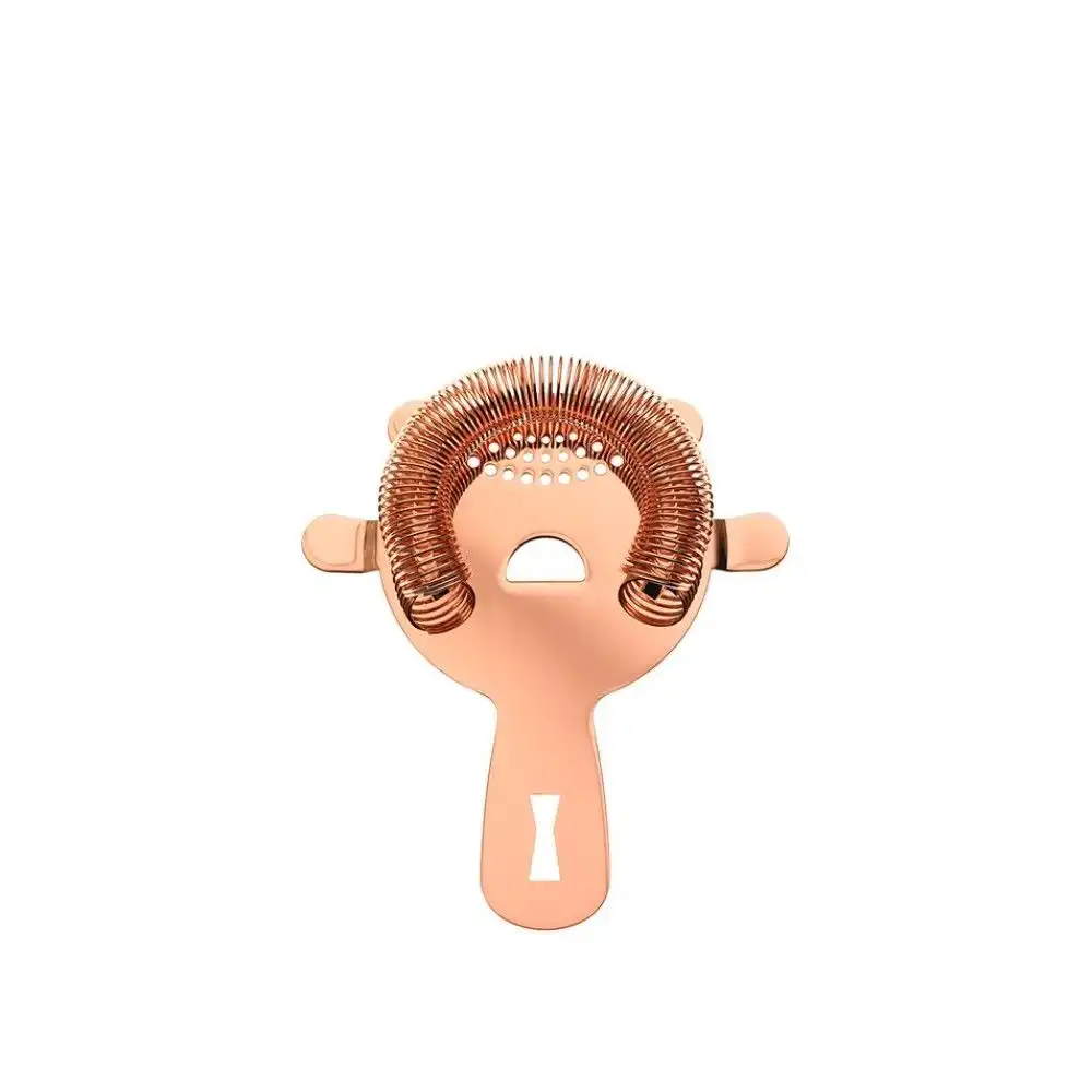 Mercer Barfly 4 Prong Heavy-Duty Spring Bar Strainer | Copper Plated