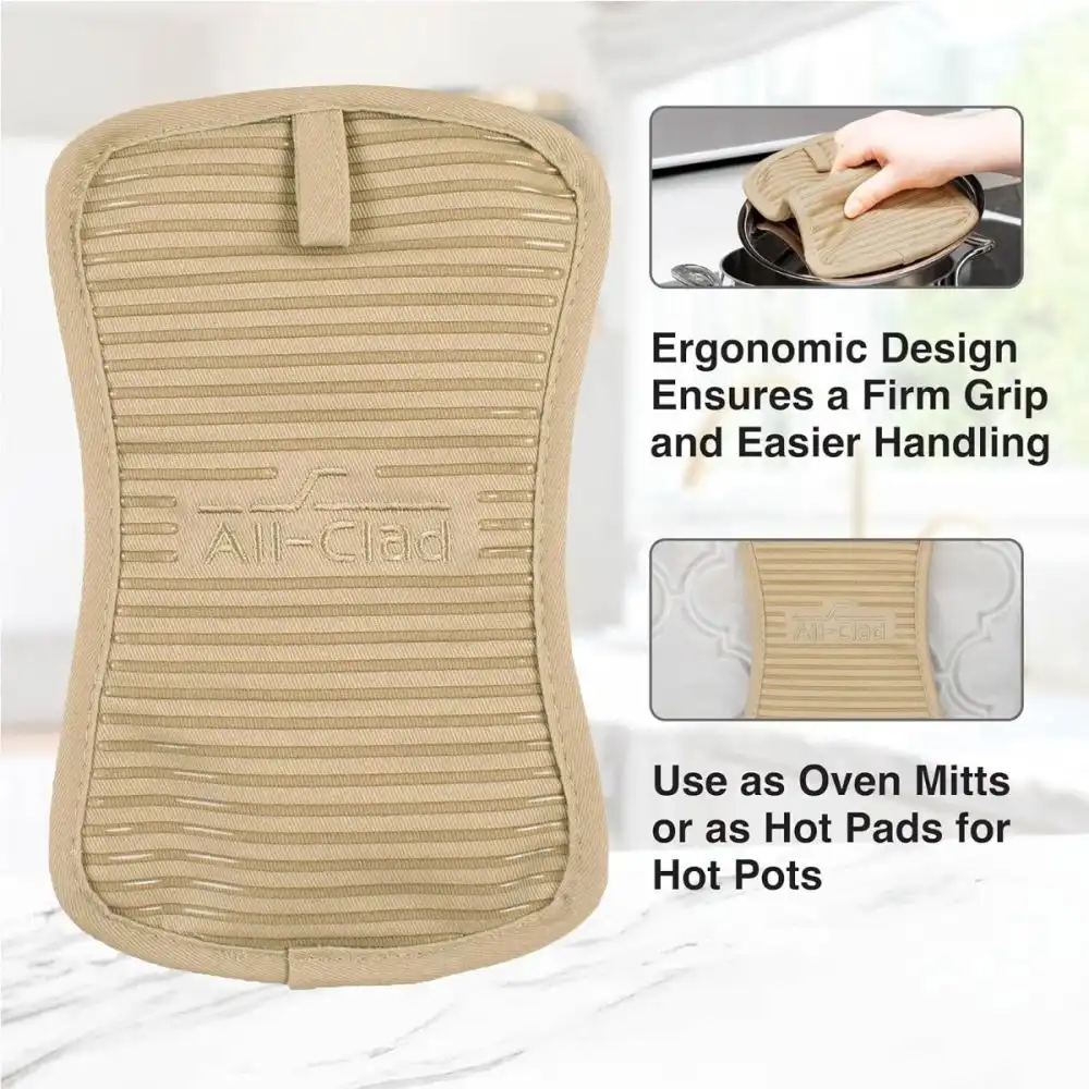 Alternative view of All-Clad Silicone Pot Holder | Cappuccino
