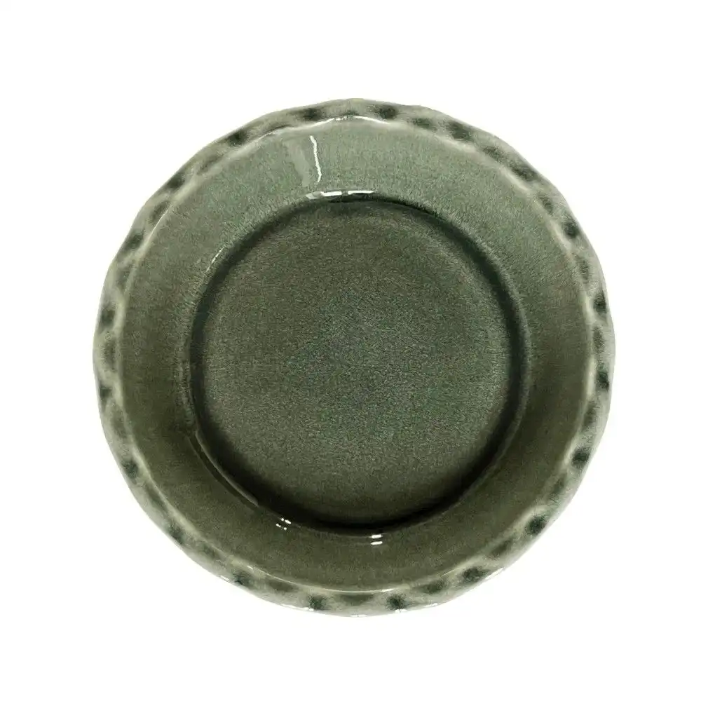 Alternative view of Emile Henry 10" Pie Dish - 175th Anniversary Collection | Green/Ivory
