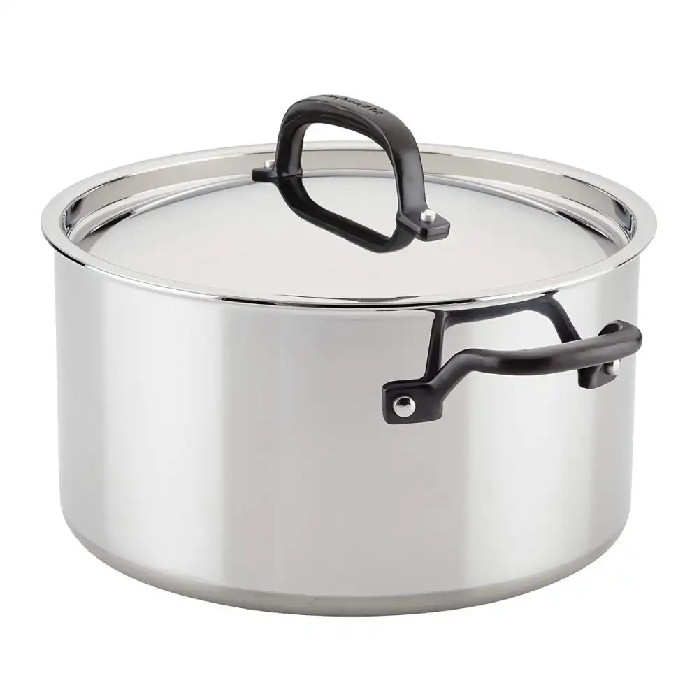Alternative view of KitchenAid 5-Ply Stainless Steel 8 Qt. Stockpot with Lid