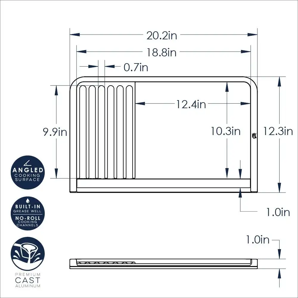Alternative view of Nordic Ware Basalt Dual Top Grill Griddle
