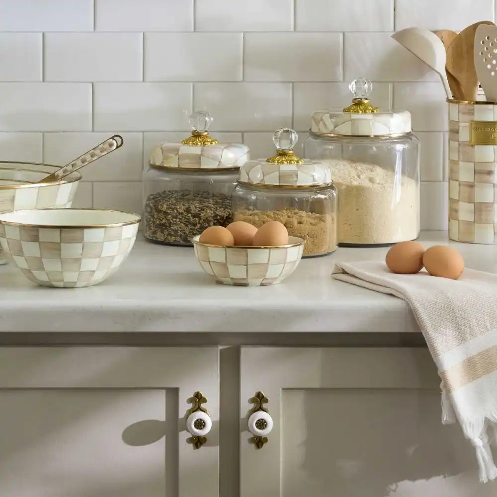 Alternative view of MacKenzie-Childs Mocha Check 2-Cup Everyday Bowl