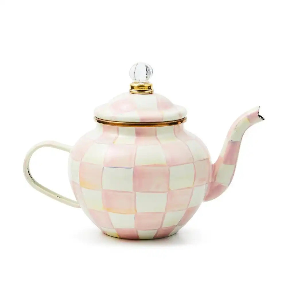 MacKenzie-Childs Rosy Check 4-Cup Teapot