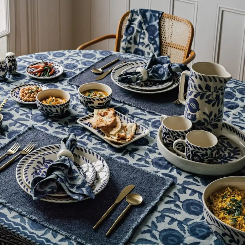Alternative view of Danica Heirloom Block Print Napkins (Set of 4) | Gilia