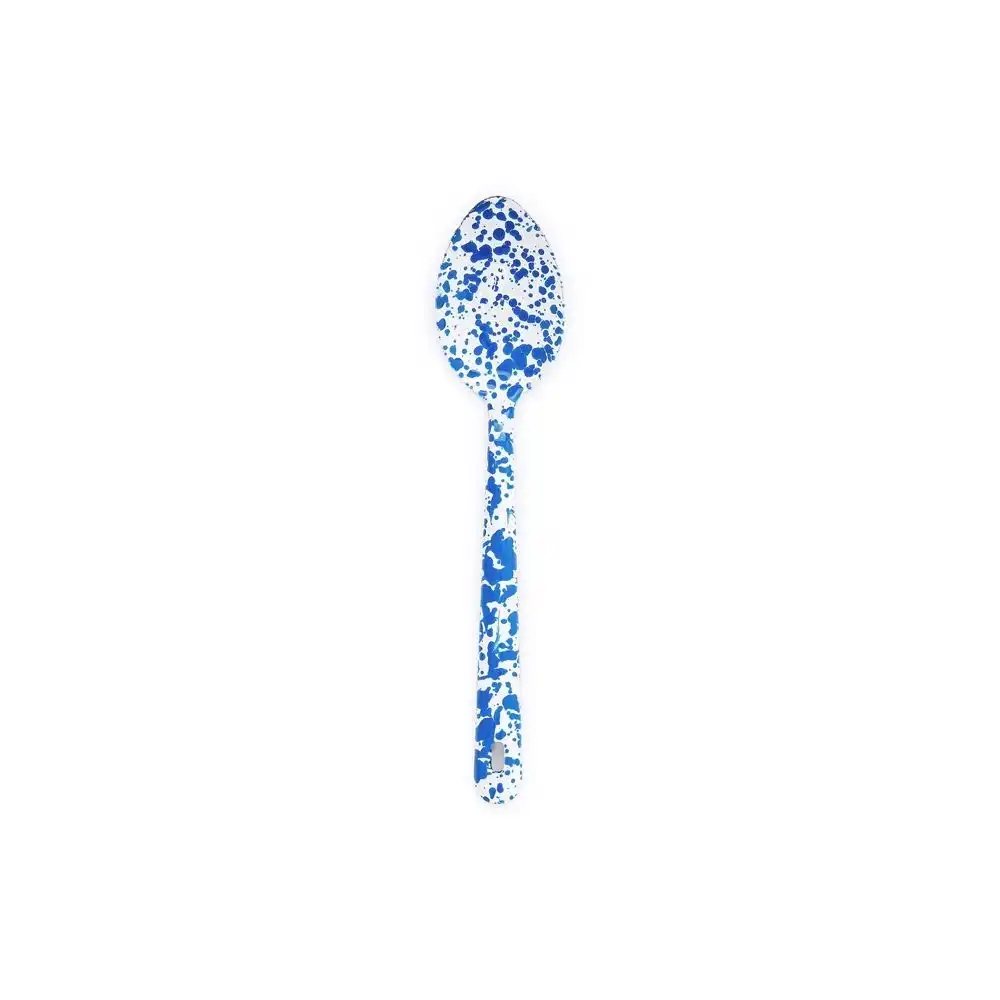 Crow Canyon Enameled Serving Spoon | Blue Splatter
