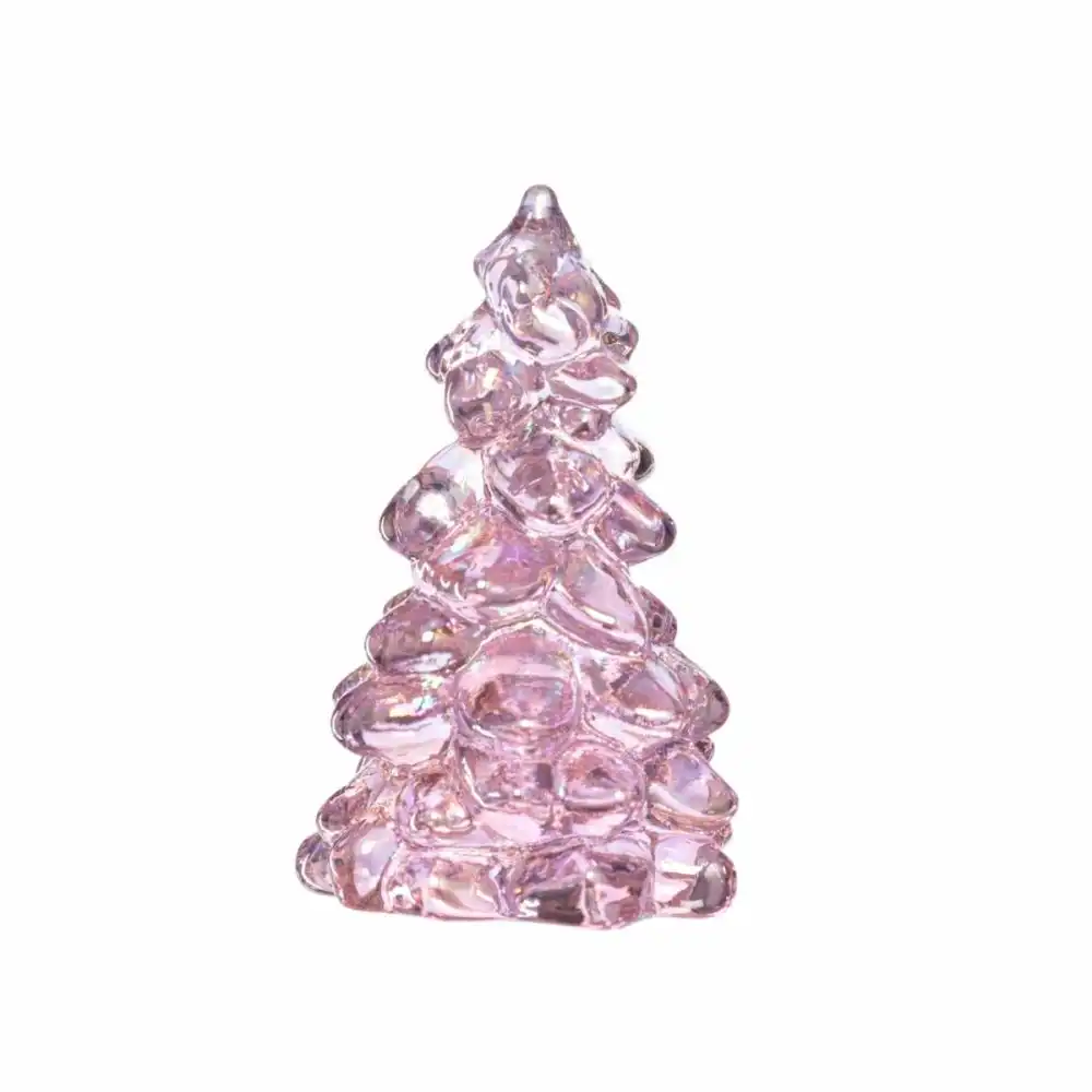 Mosser Glass Holiday Collection 5.5" Tree Figurine | Rose Carnival